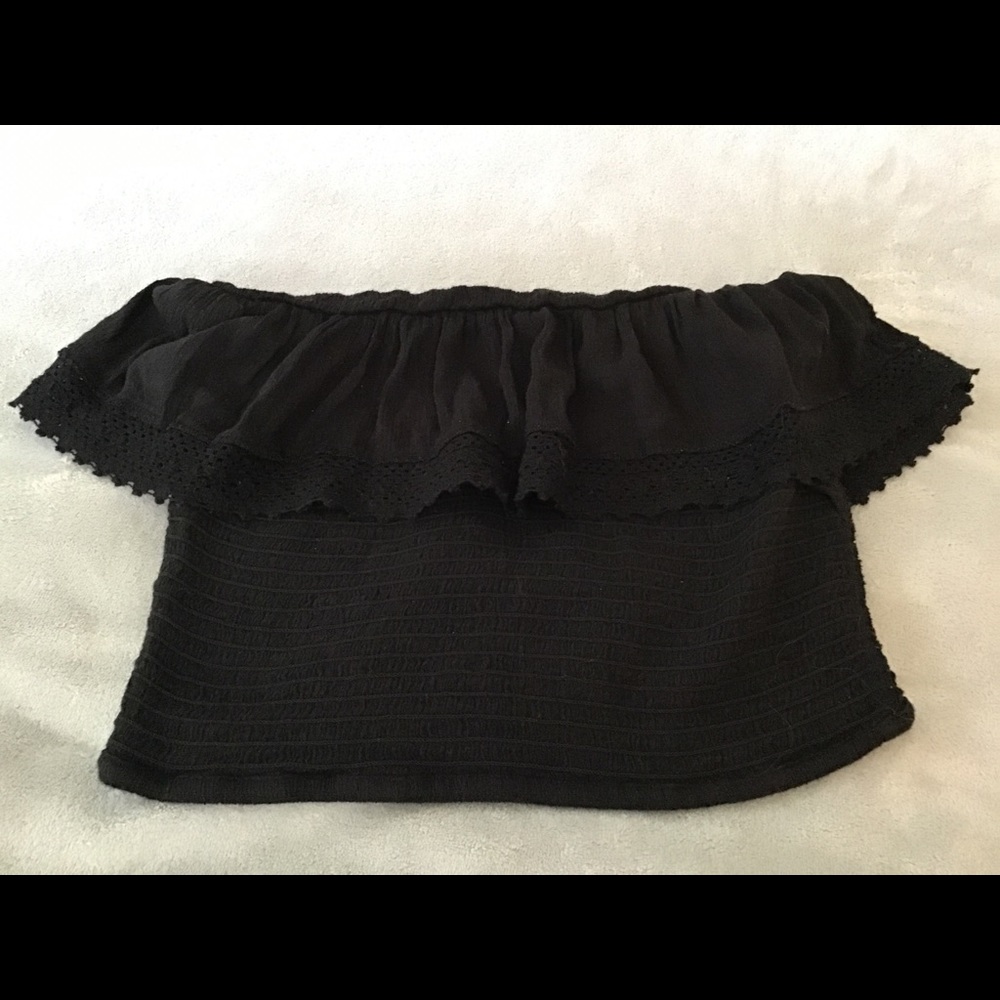 Tank top black ribbed size Medium
